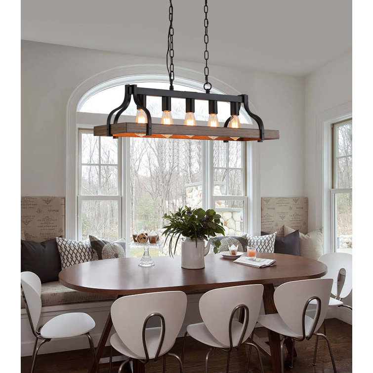 17 Stories Rustic Kitchen Island Dining Room Light Fixture Farmhouse